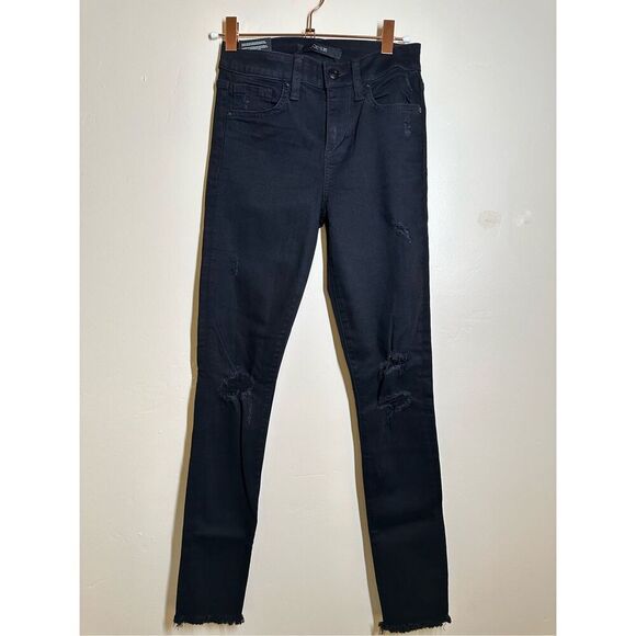 Joes Jeans Black Distressed Skinny Ankle Stretch Jeans Size 24 New - Picture 2 of 5